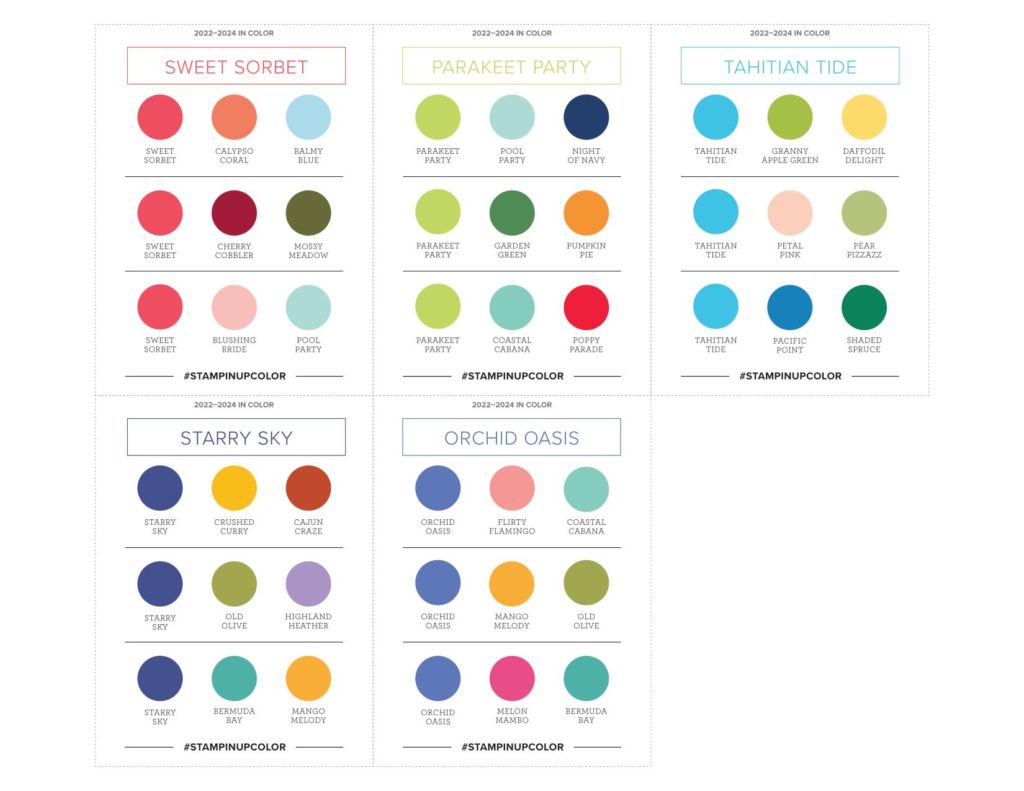 Color Combination Charts 2022-2024 - Stamp ART Connection